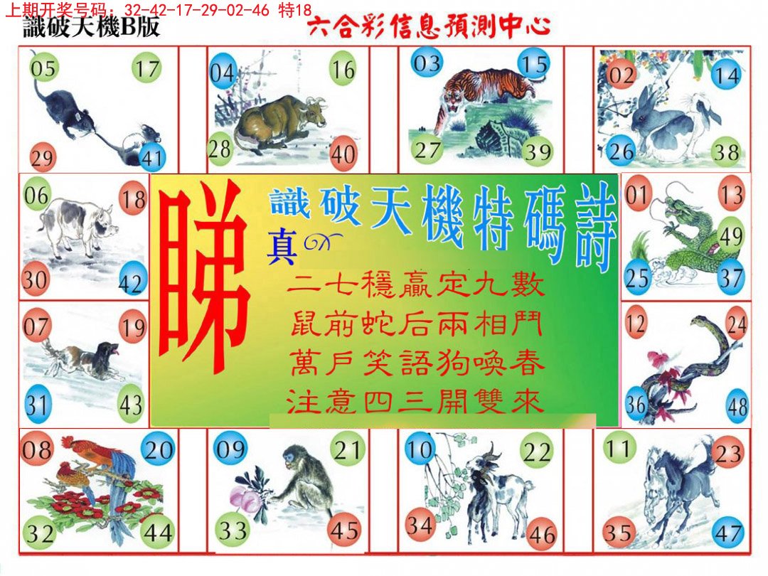 2024239期识破天机B版