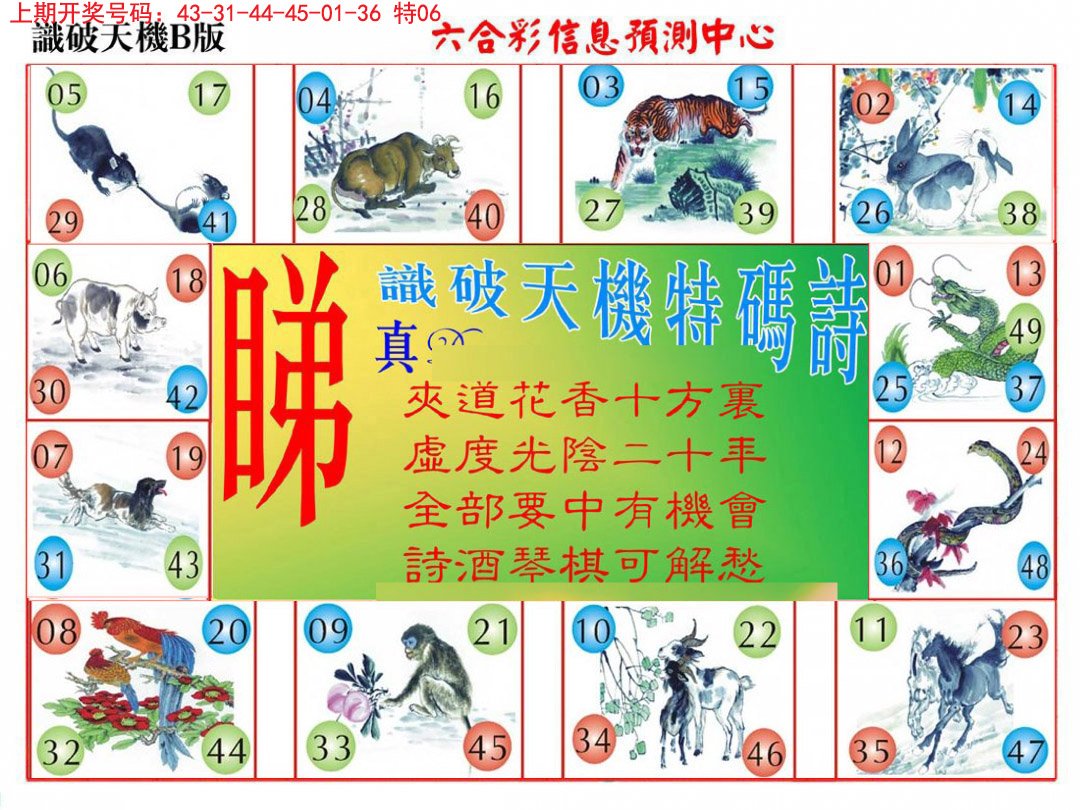2024238期识破天机B版