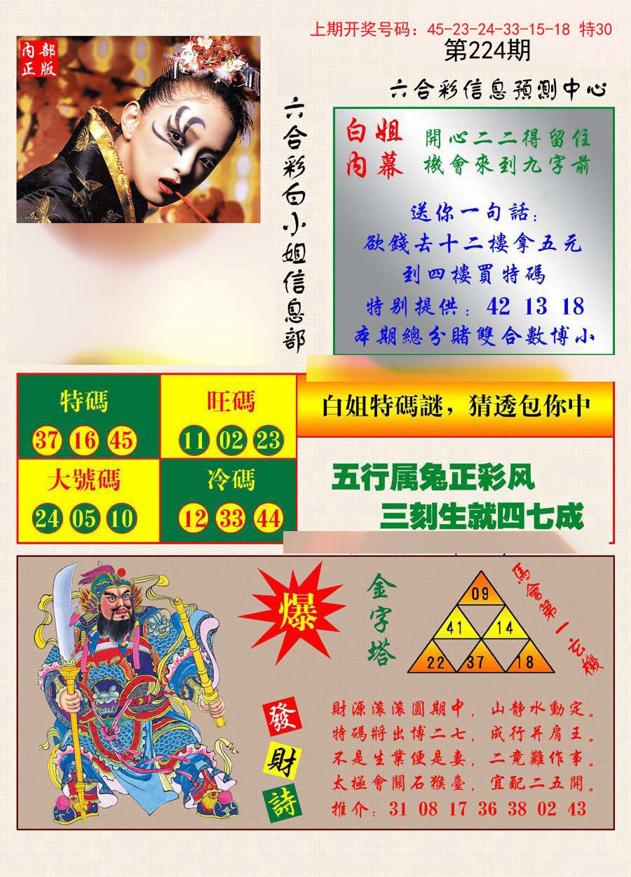 2024224期港彩内幕报