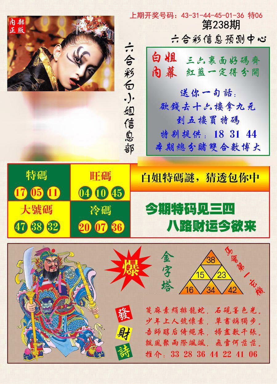 2024238期港彩内幕报
