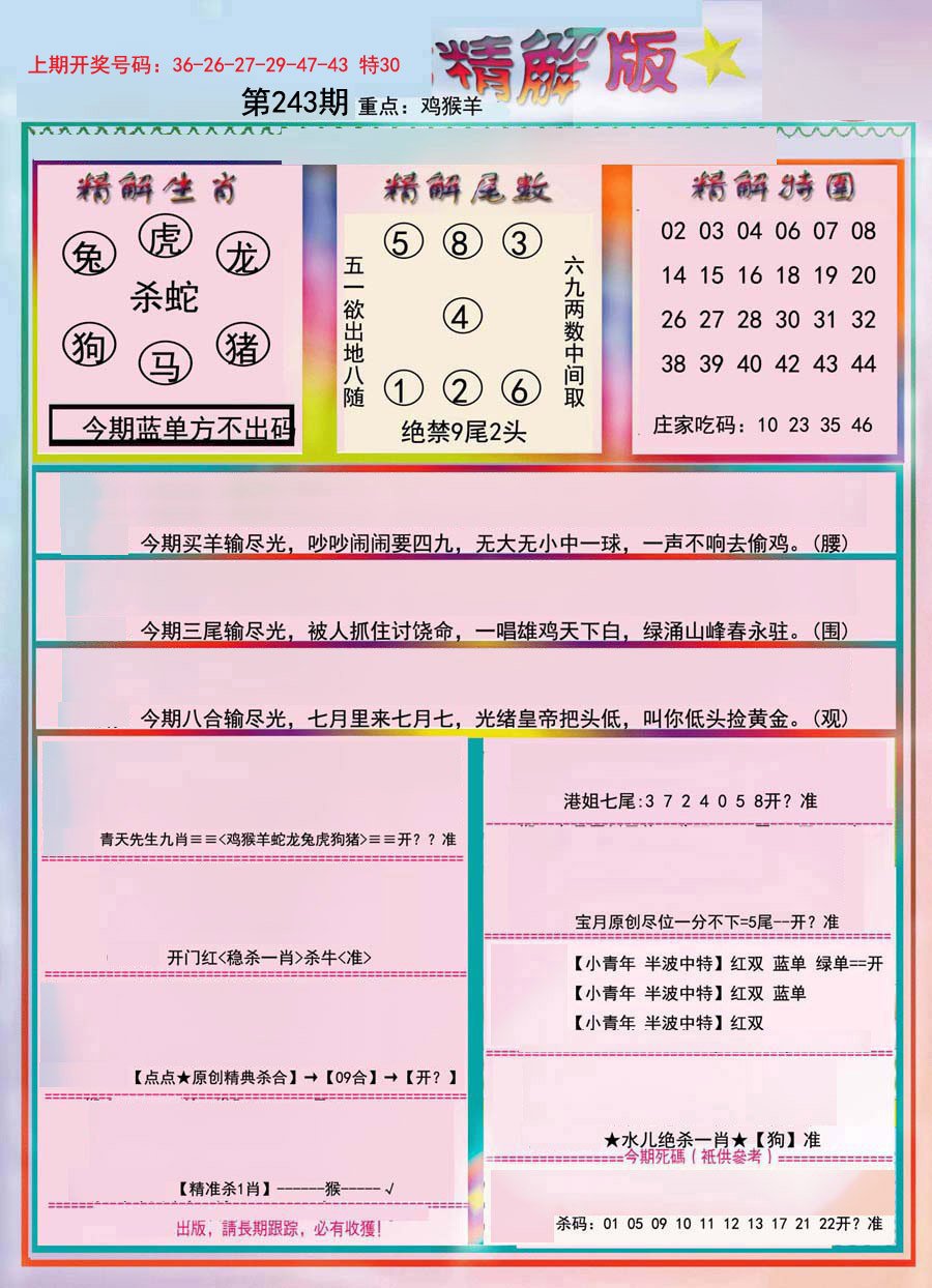 2024243期精解版