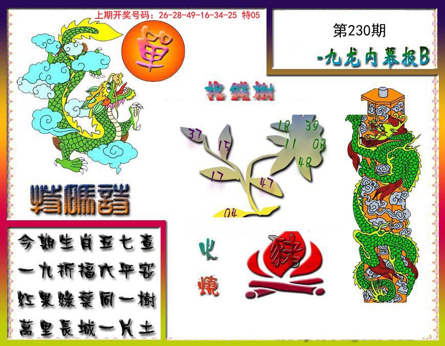 2024230期九龙内幕特肖图a