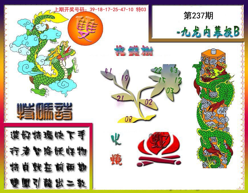 2024237期九龙内幕特肖图a