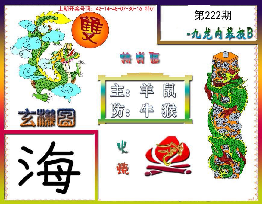 2024222期九龙内幕特肖图B