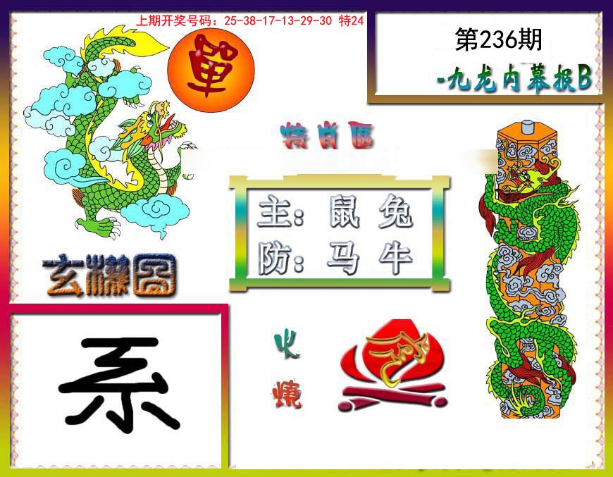 2024236期九龙内幕特肖图B