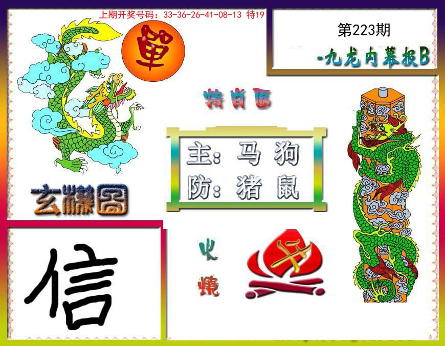2024223期九龙内幕特肖图B