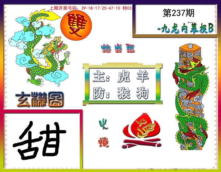 2024237期九龙内幕特肖图B