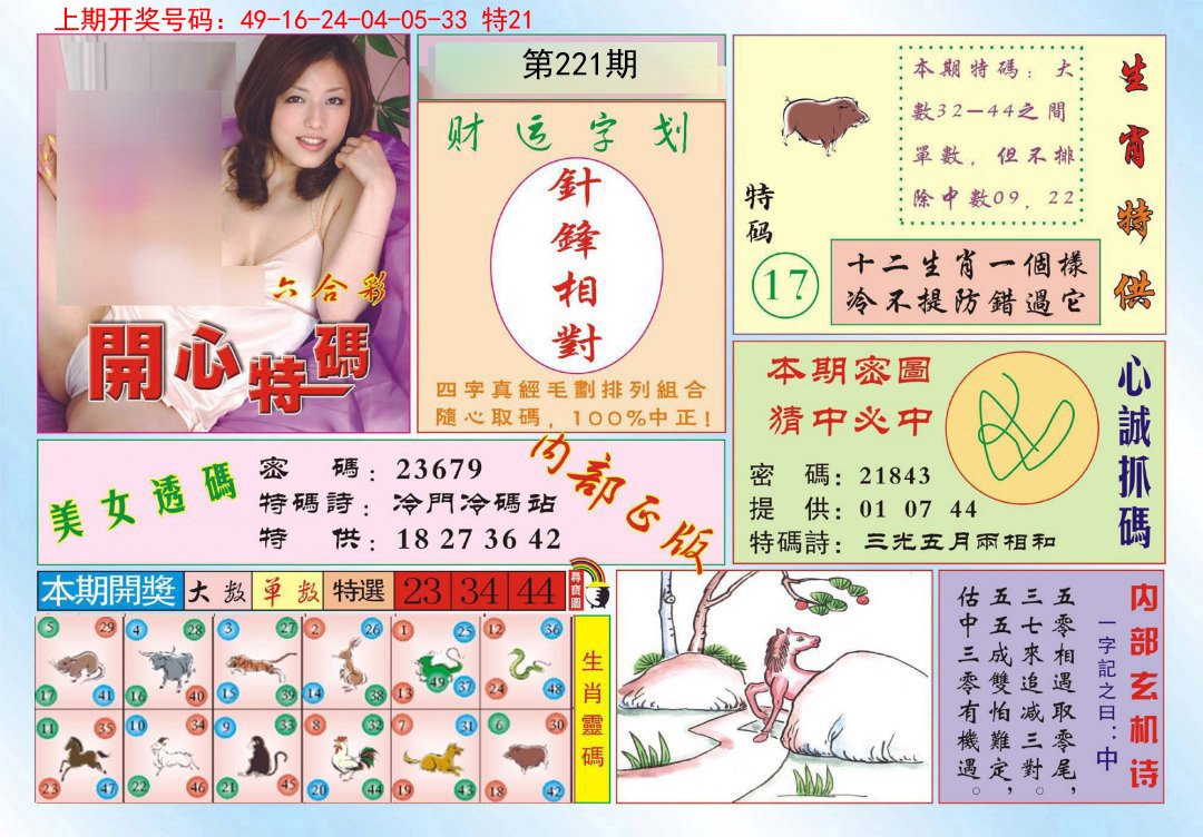 2024221期开心特码