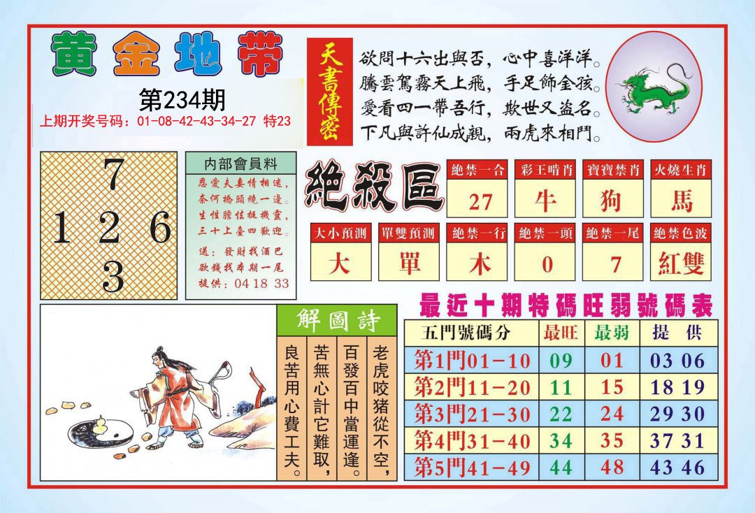 2024234期黄金地带