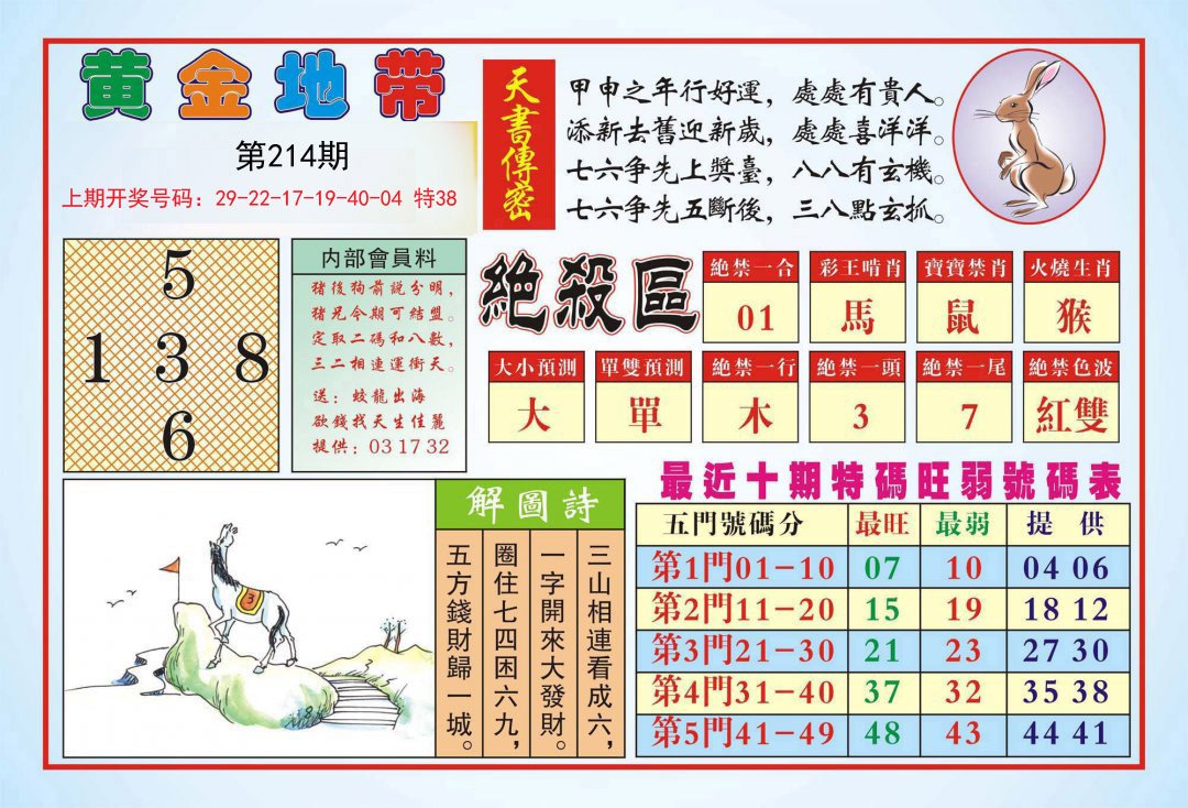 2024214期黄金地带