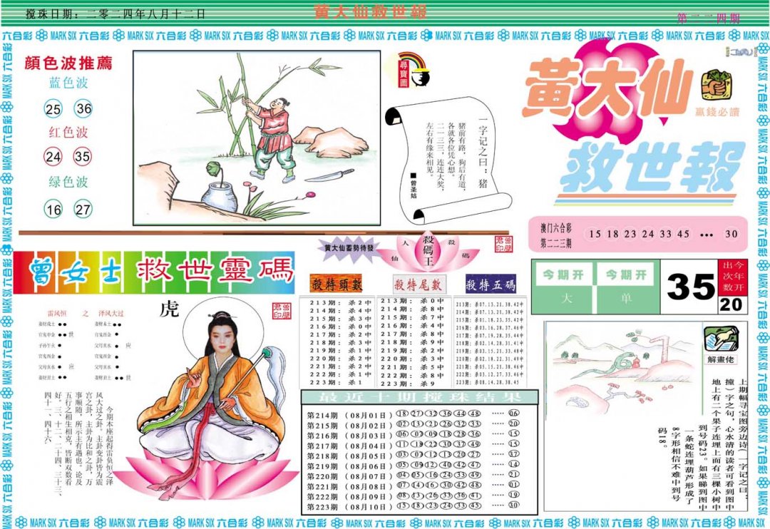 2024224期黄大仙救世A