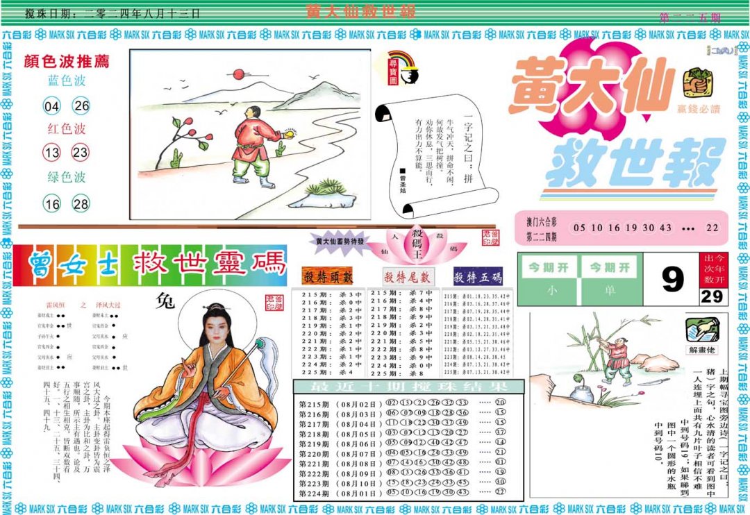 2024225期黄大仙救世A