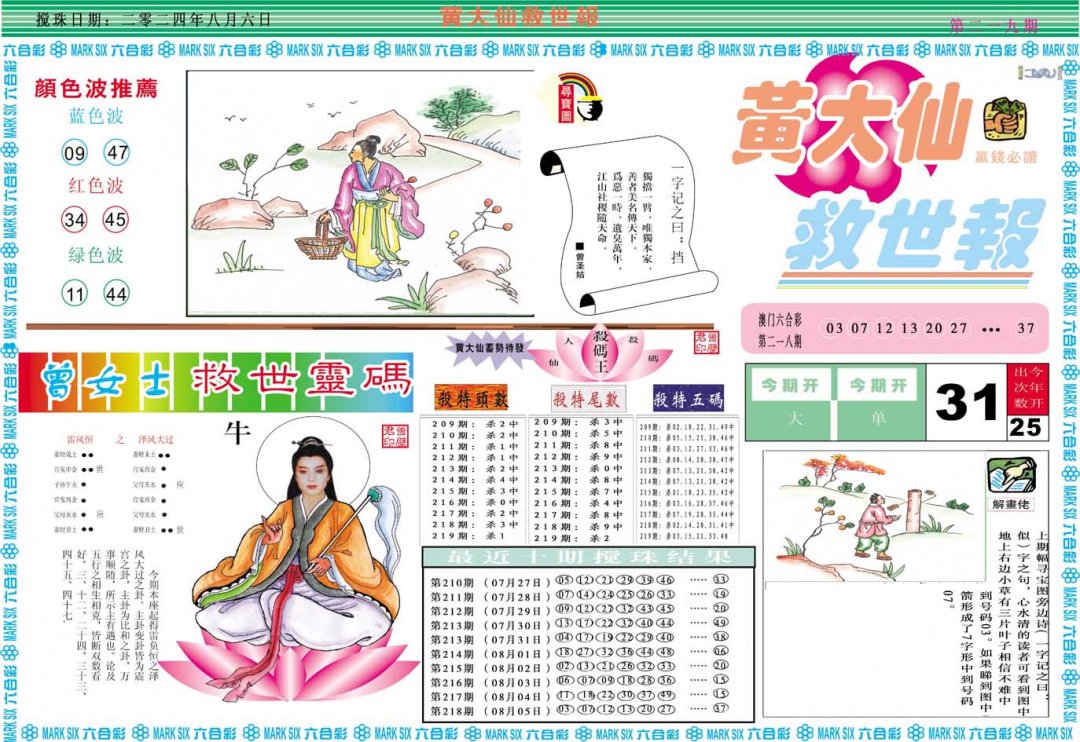 2024219期黄大仙救世A