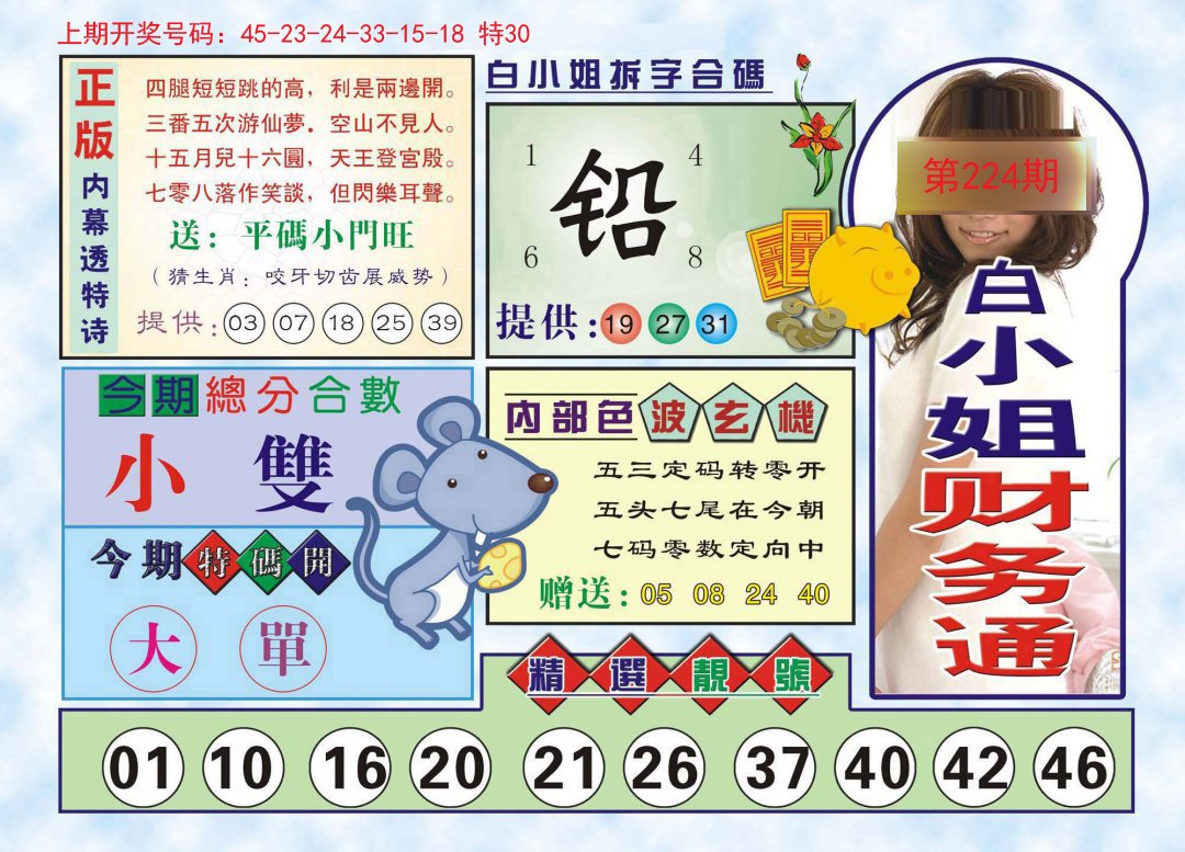 2024224期白小姐财务通