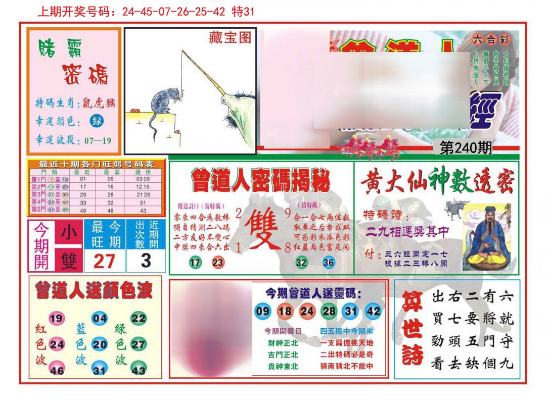 2024240期赢钱一经