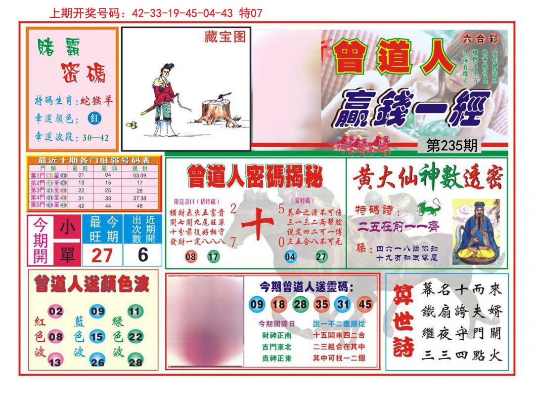 2024235期赢钱一经