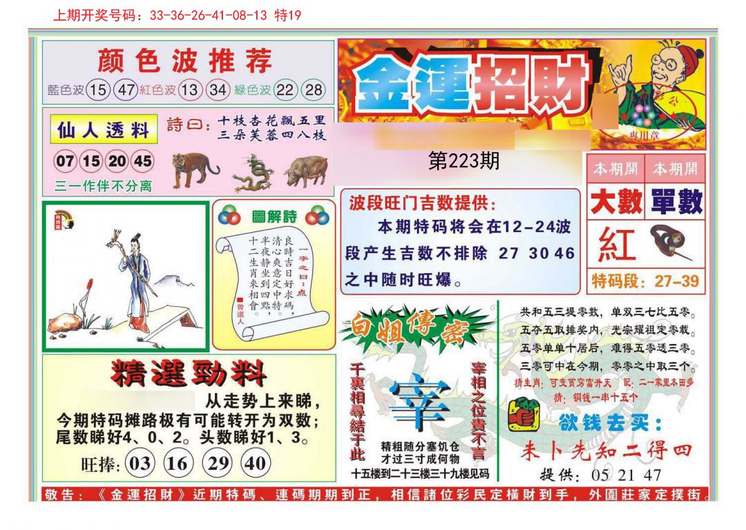 2024223期金运招财