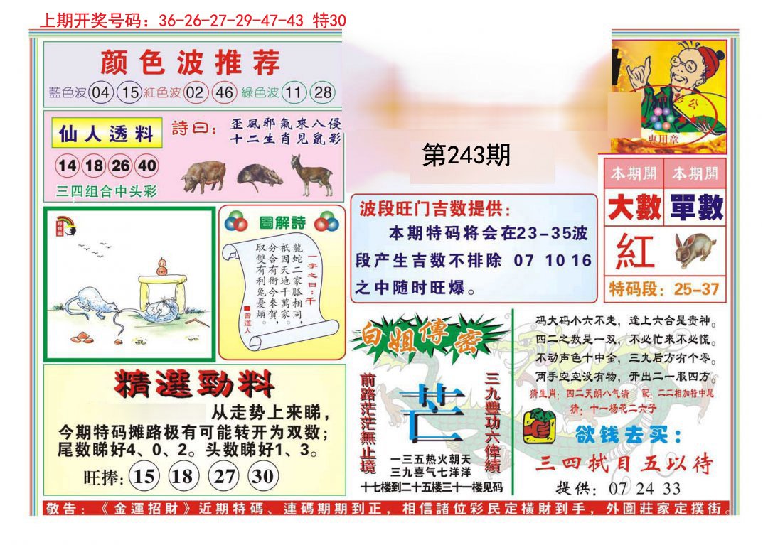 2024243期金运招财