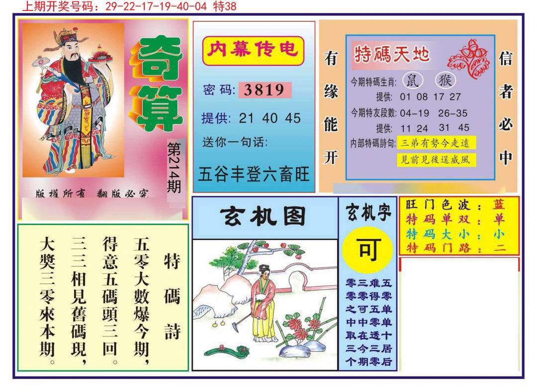 2024214期奇算