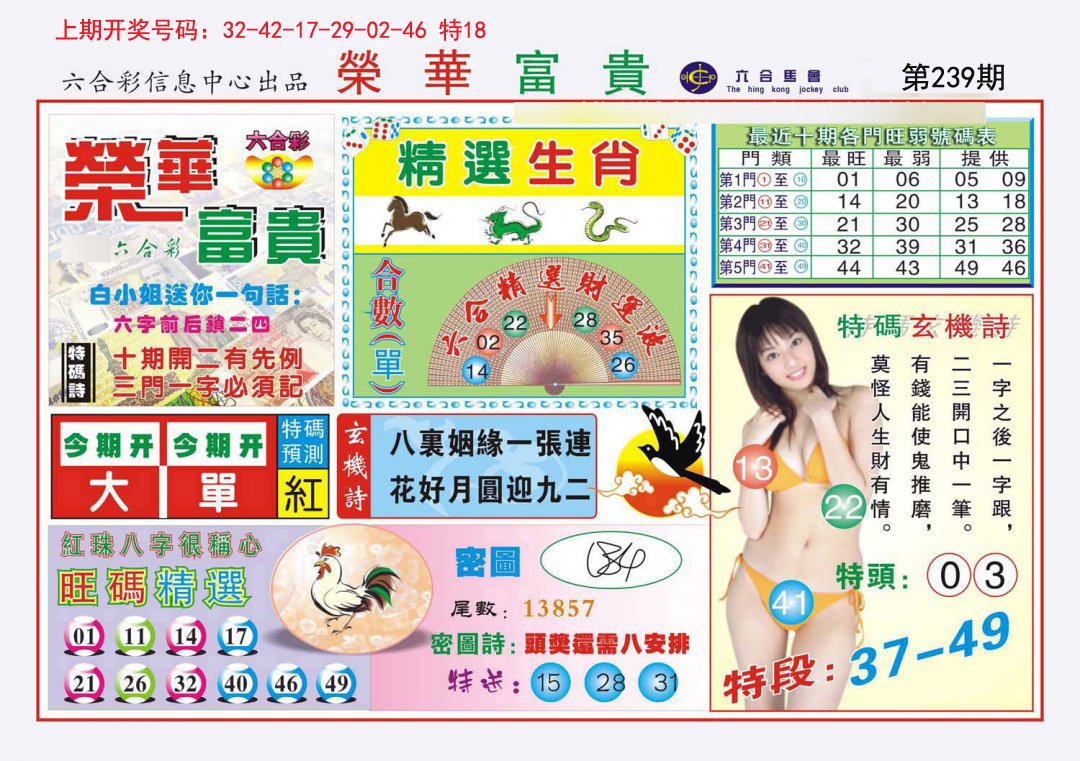 2024239期荣华富贵