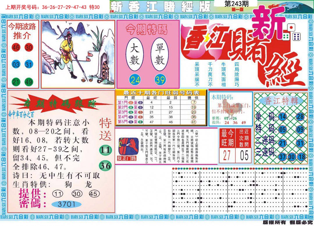 2024243期新香江赌经A