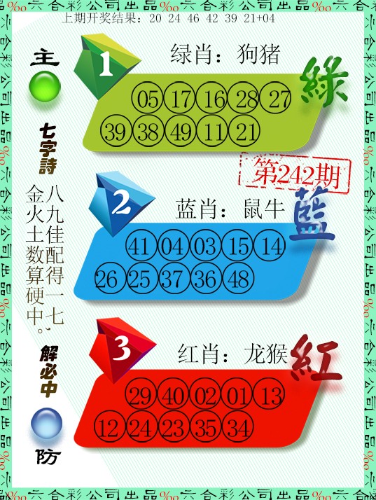 2024242期三波十码