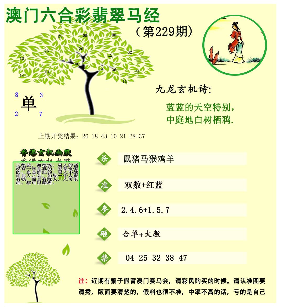 2024229期翡翠马经