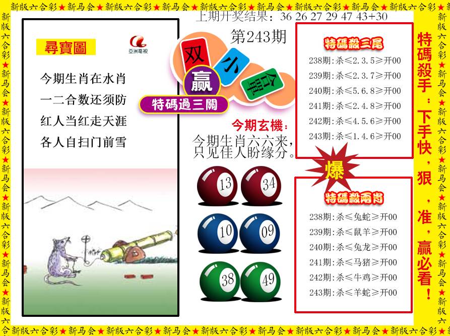 2024243期特码过三关