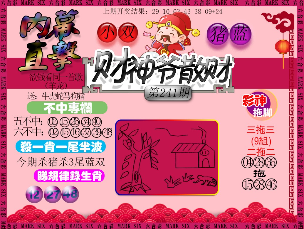 2024241期财神爷散财