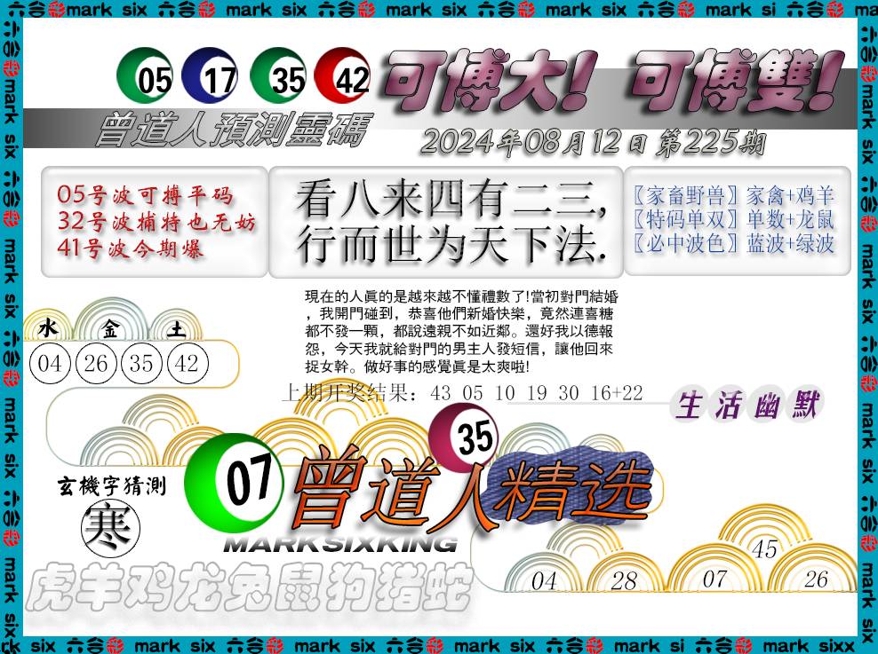 2024225期曾道人精选