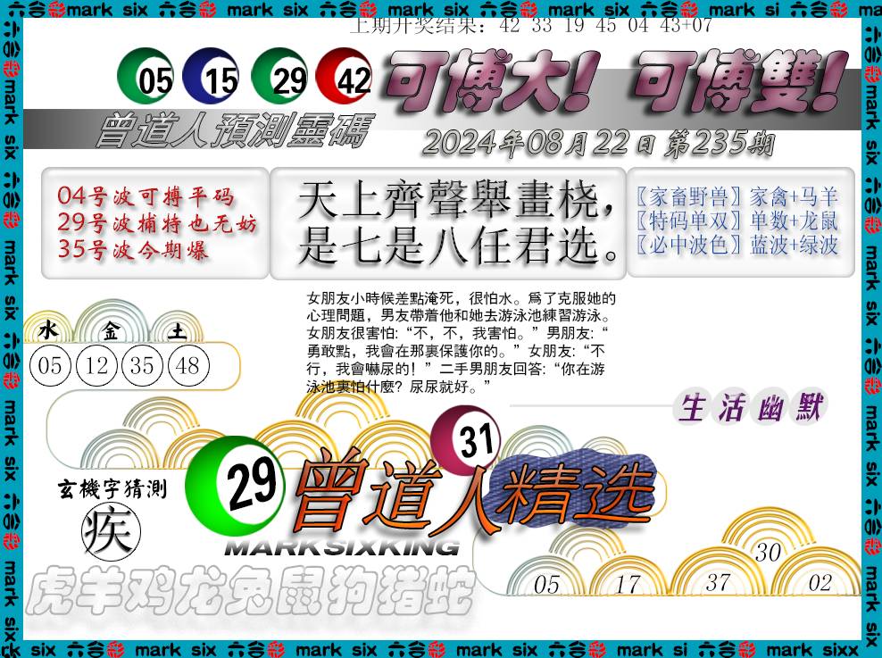2024235期曾道人精选