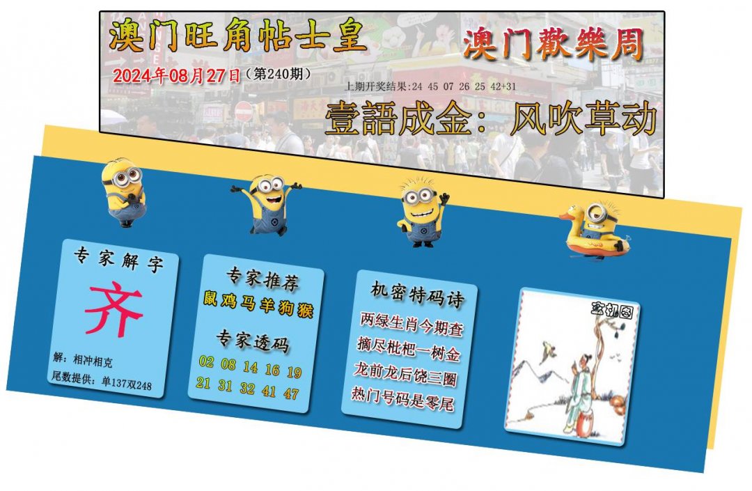 2024240期旺角贴士皇