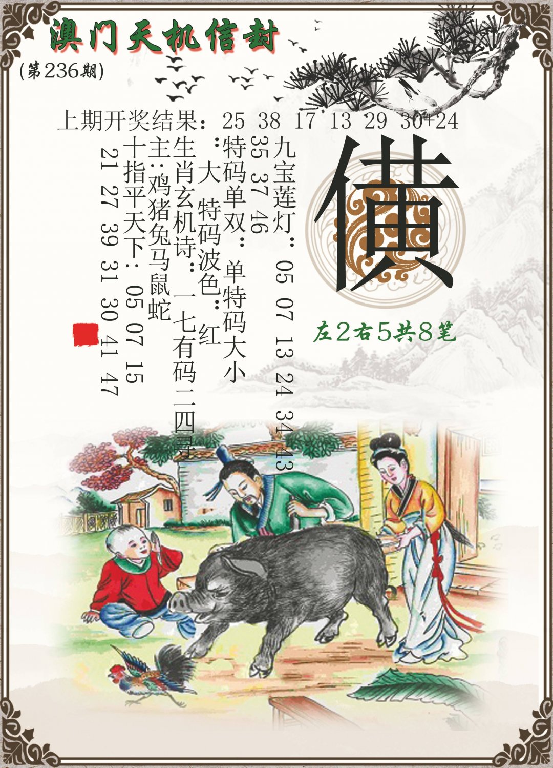 2024236期天机信封