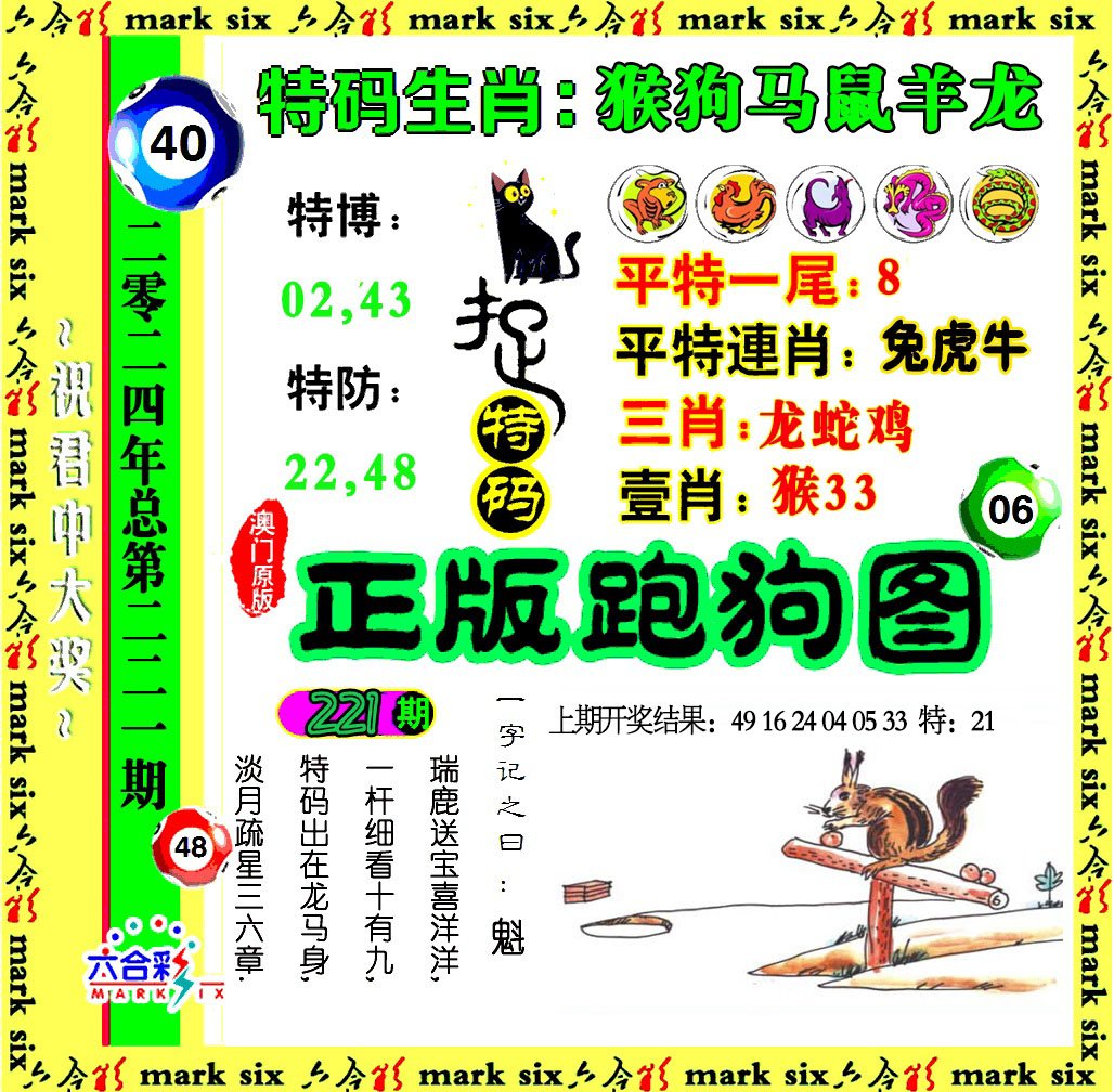 2024221期正版跑狗图