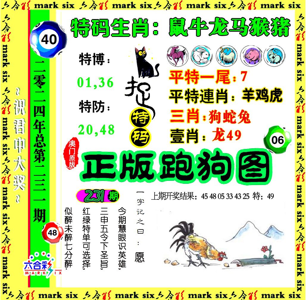 2024231期正版跑狗图