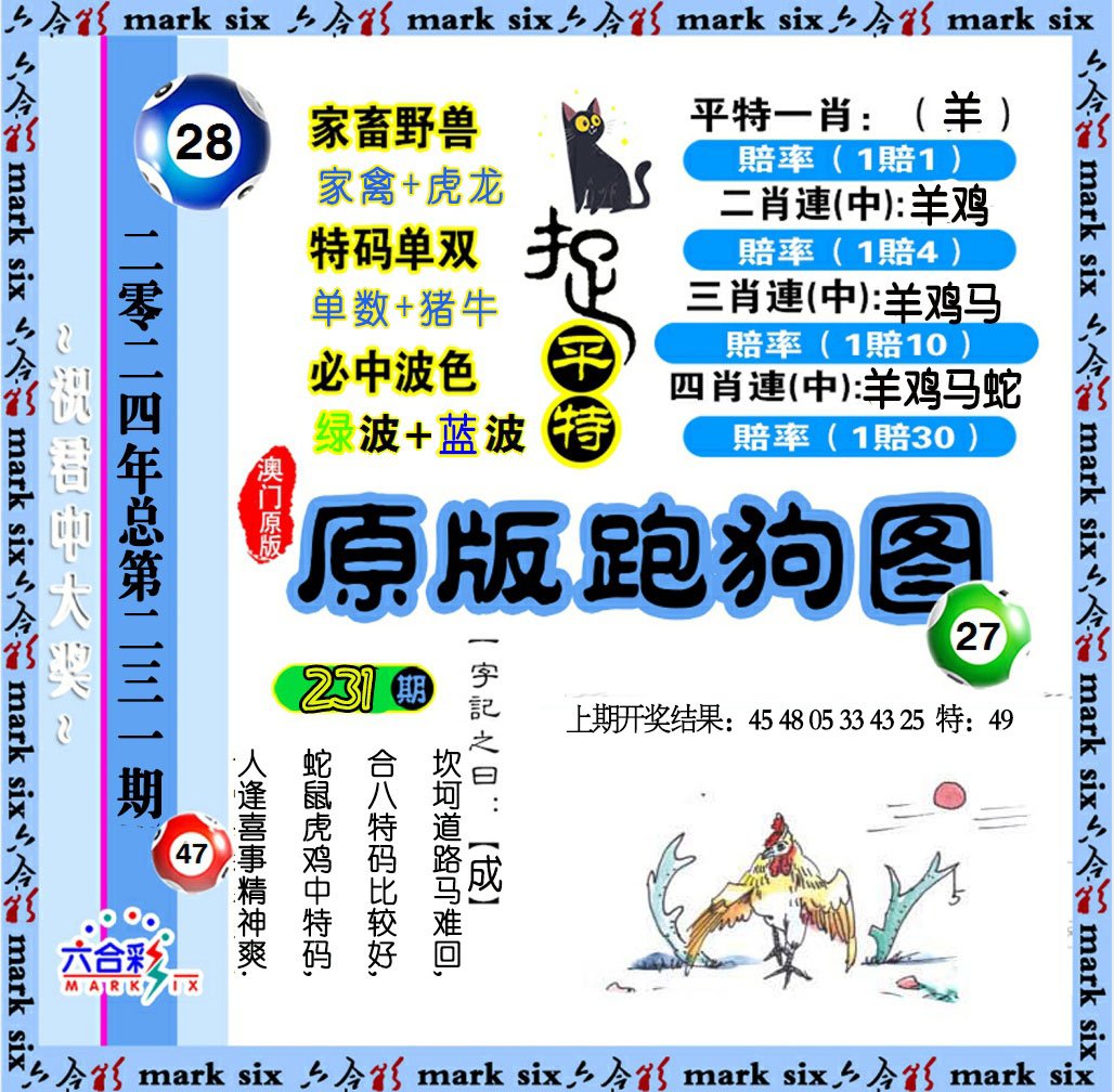 2024231期原版跑狗图