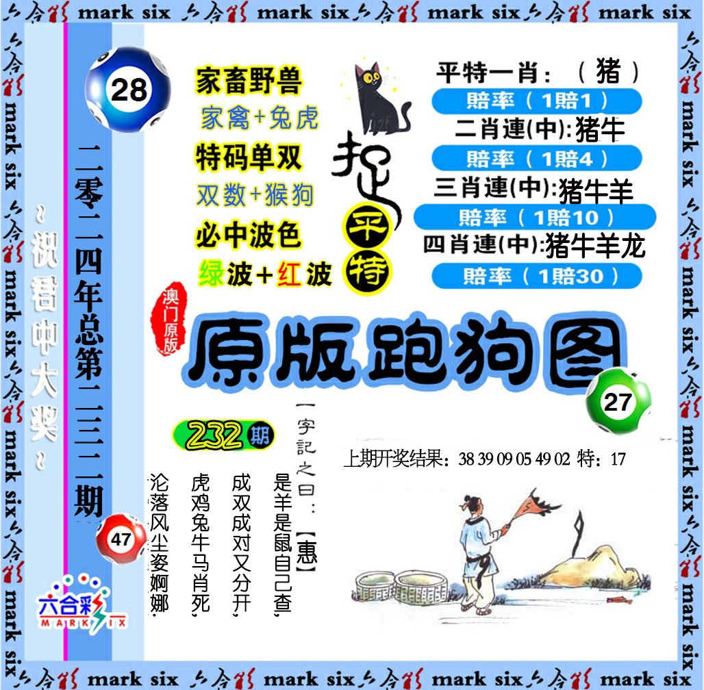 2024232期原版跑狗图