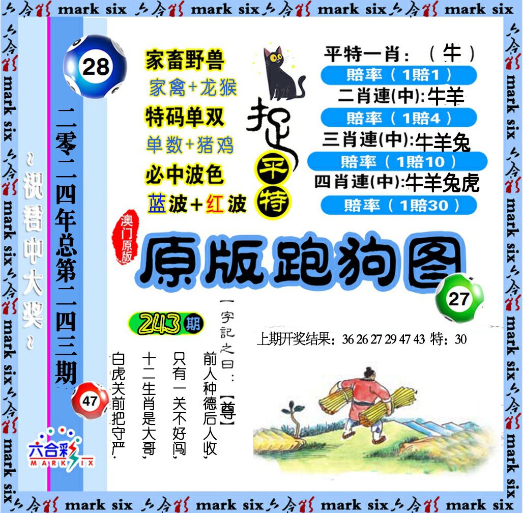 2024243期原版跑狗图