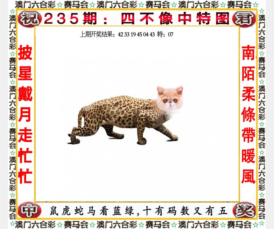 2024235期四不像中特图