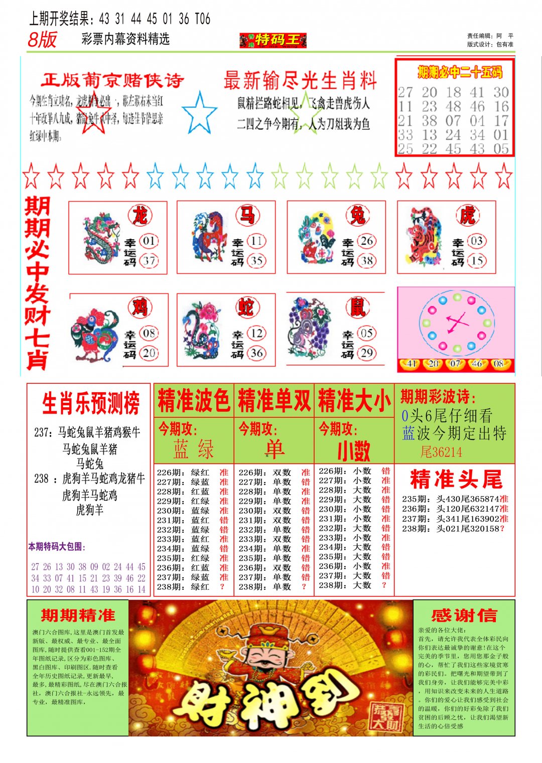 2024238期特码王B