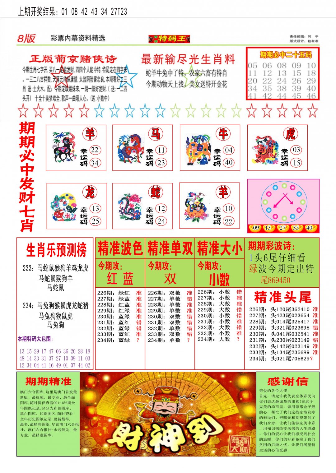 2024234期特码王B