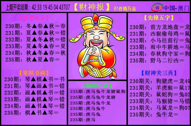 2024235期紫财神