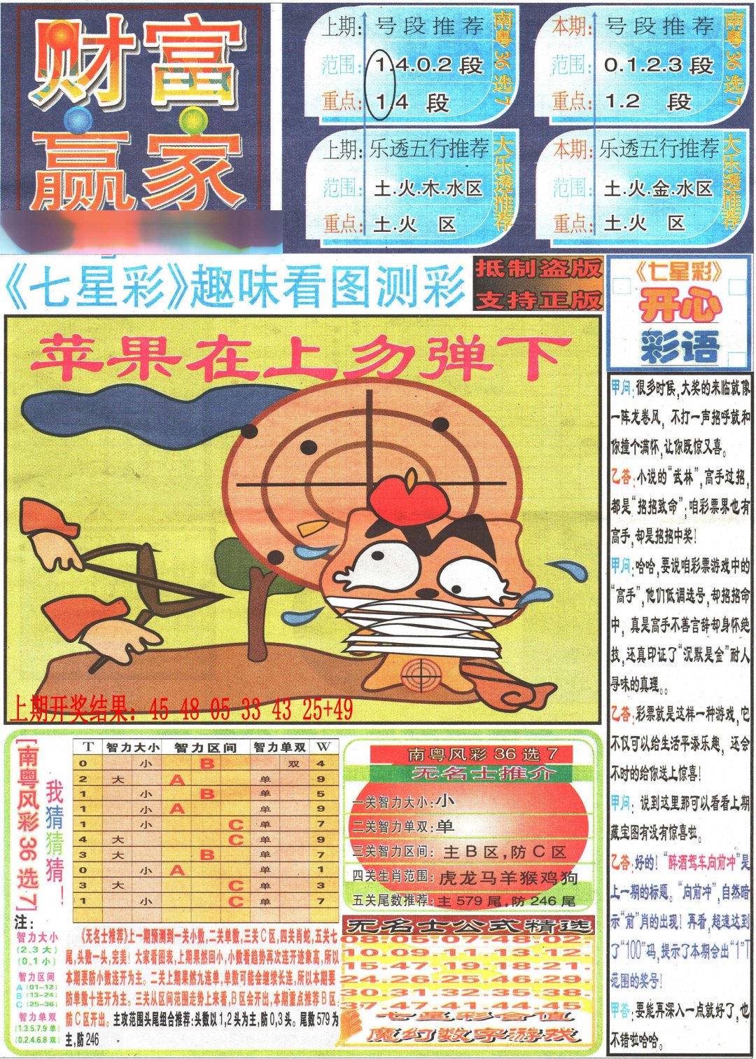 2024231期七星彩图(高清)