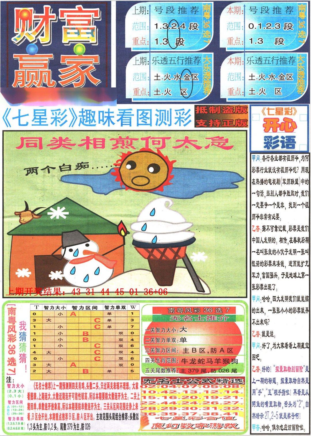 2024238期七星彩图(高清)
