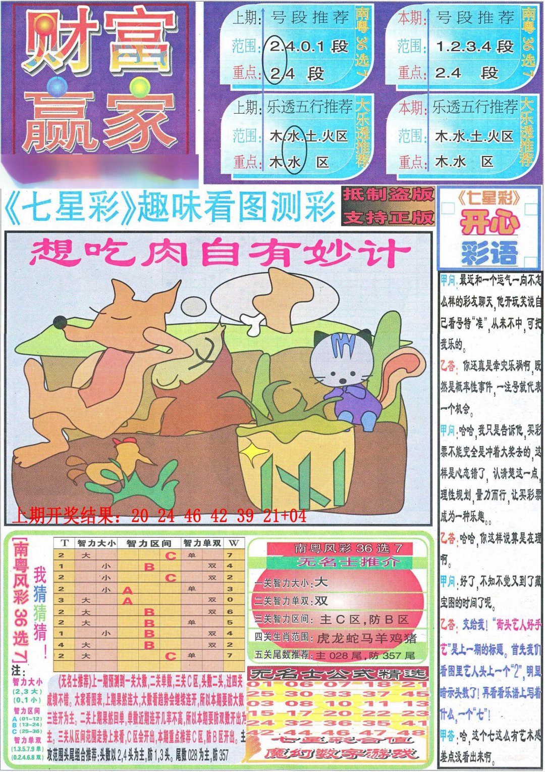 2024242期财富赢家（七星彩）