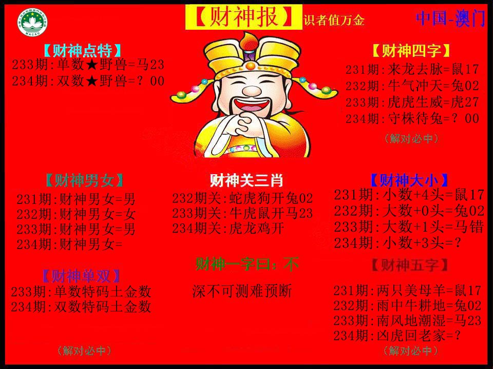 2024234期红财神