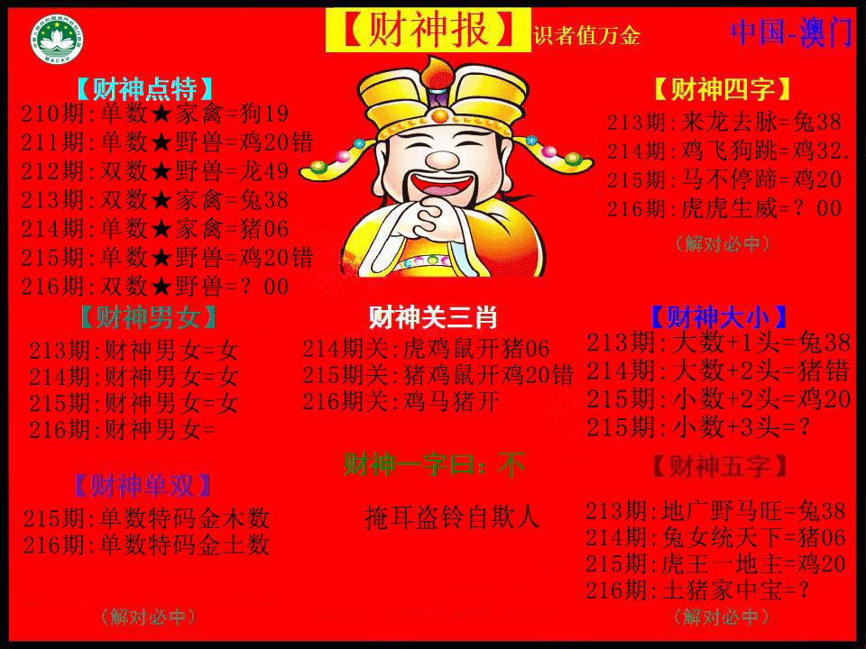 2024216期红财神