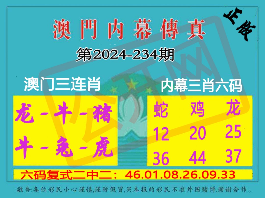 2024234期内幕传真三肖版