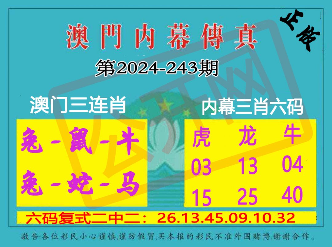 2024243期内幕传真三肖版