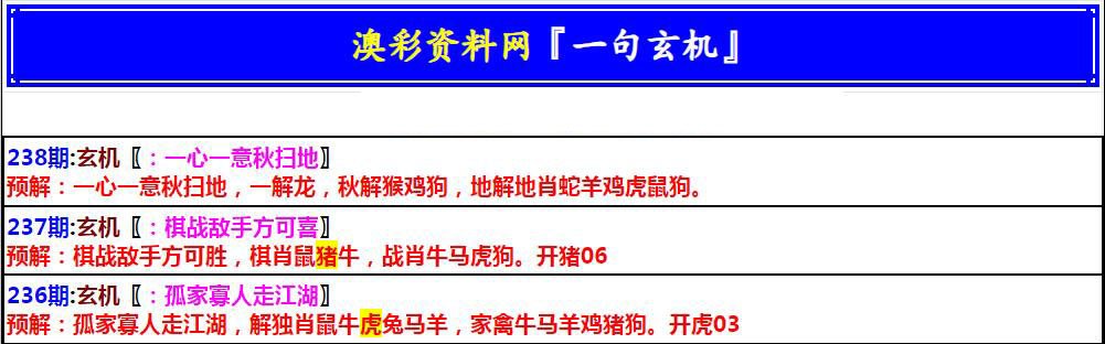 2024238期澳门一句玄机